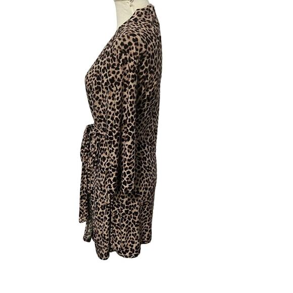 Rene Rofe Womens Leopard Print Bathrobe Robe Medium - Picture 2 of 7
